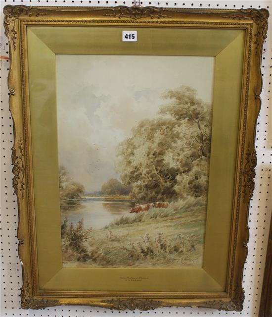 Henry H. Parker , watercolour, Near Henley on Thames,(-)